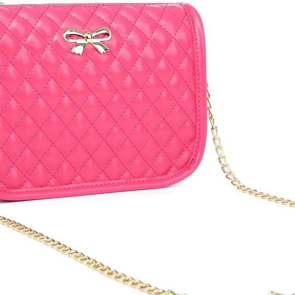 Hanbella Crossbody Purse for Women - Cute Quilted Leather Shoulder Bag with Gold - Picture 5 of 7